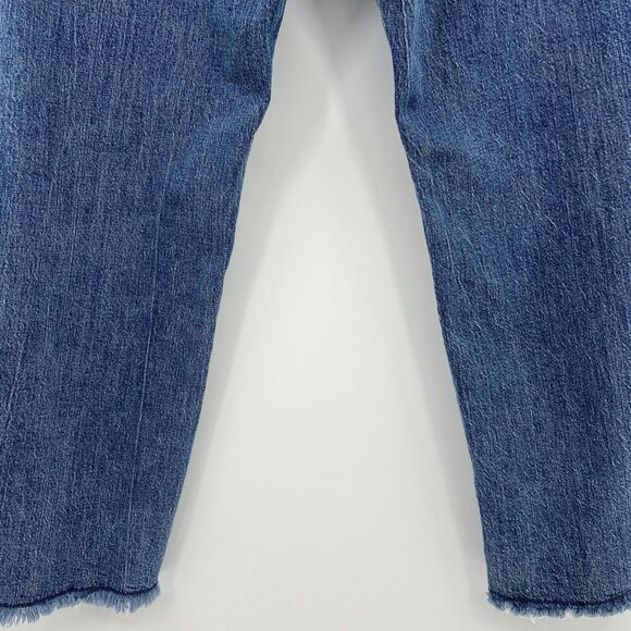 Anthropologie Pilcro The Vintage Straight Jeans Raw Hem‎ Blue Women’s Size 32 - Picture 7 of 11
